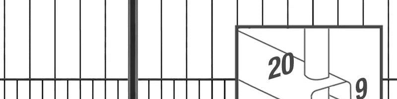 Rundstab-Schmuckzaun Modell TURIN mit Pfosten