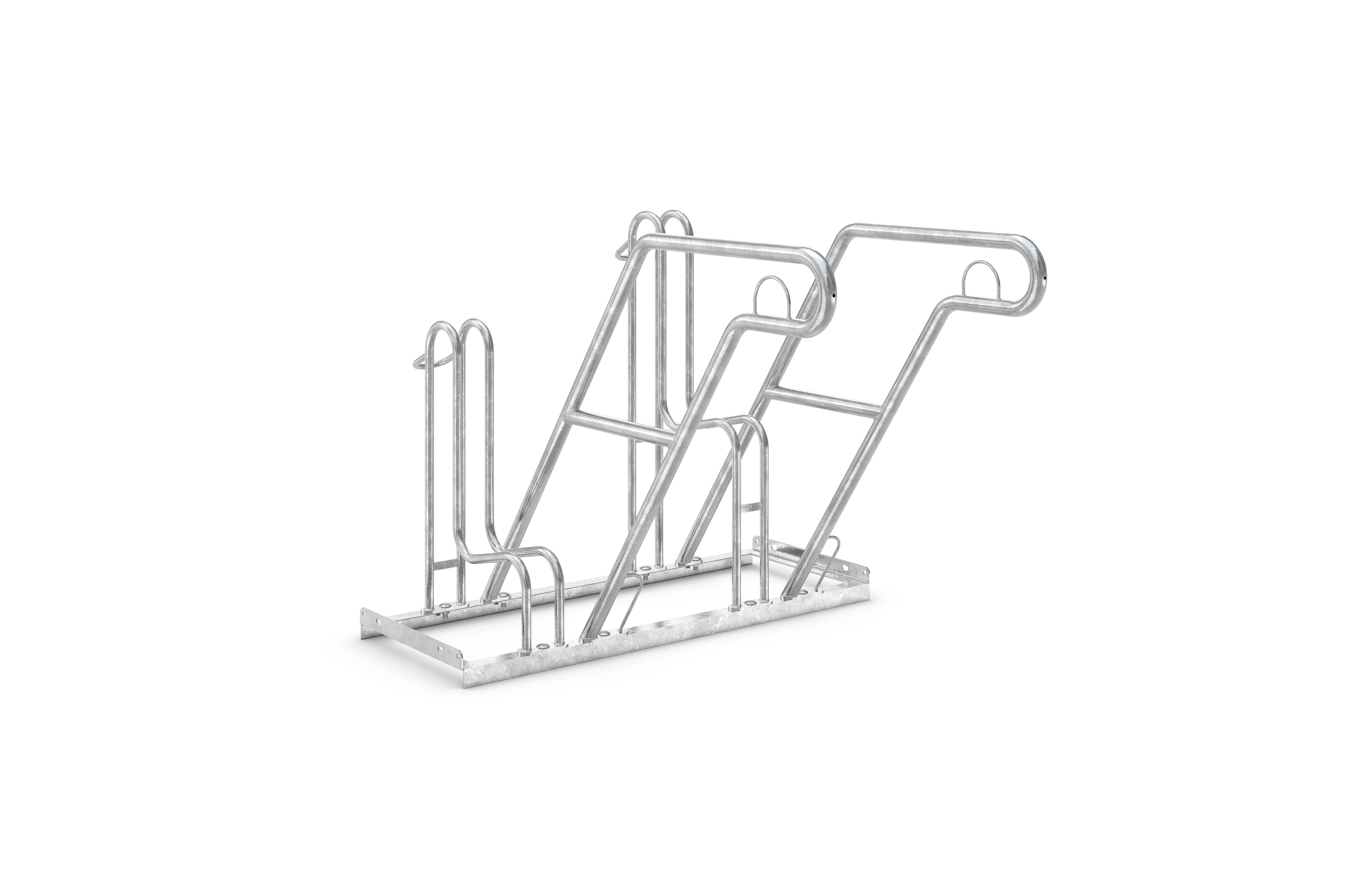 Fahrradständer aus verzinktem Metall für mehrere Fahrräder, freistehend