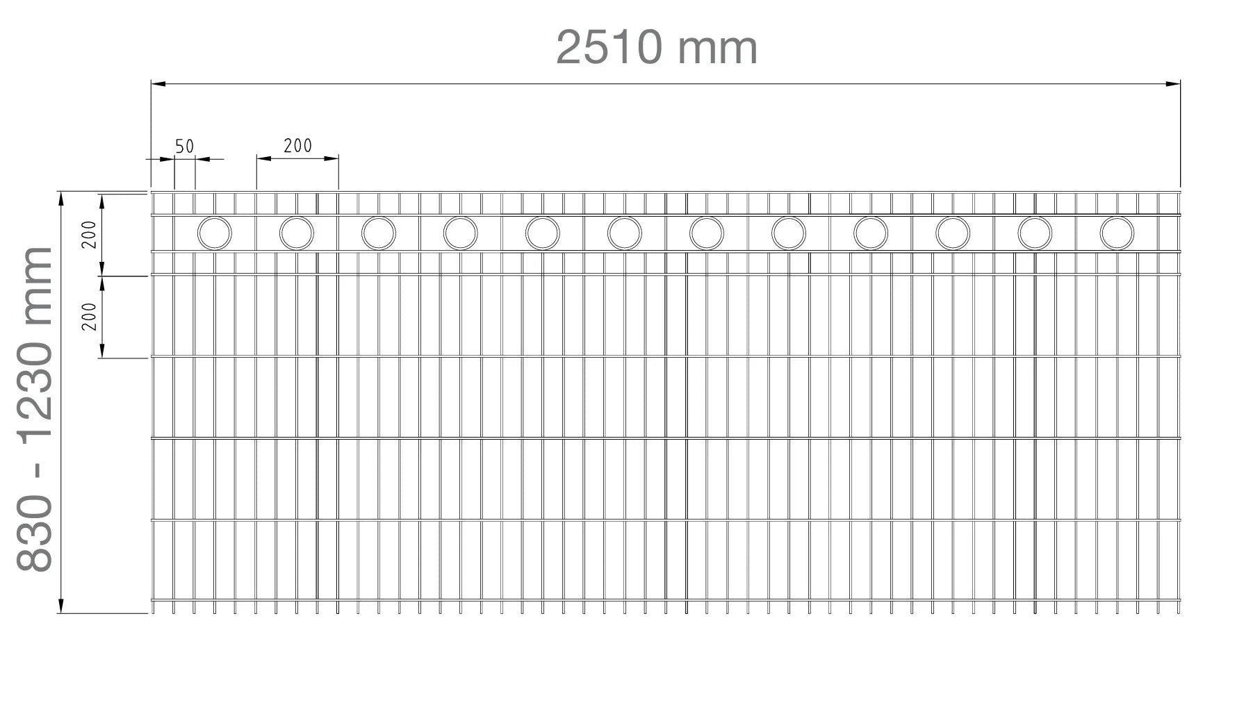 Doppelstabmattenzaun 6/6/6 mit Pfosten Modell ROM Übersicht