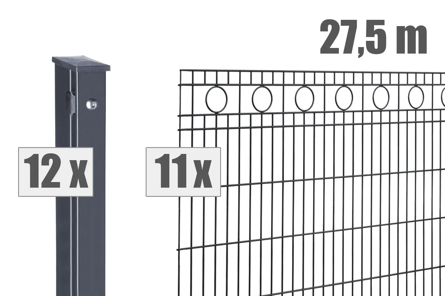 Metallzaun Set Pfosten Gitter