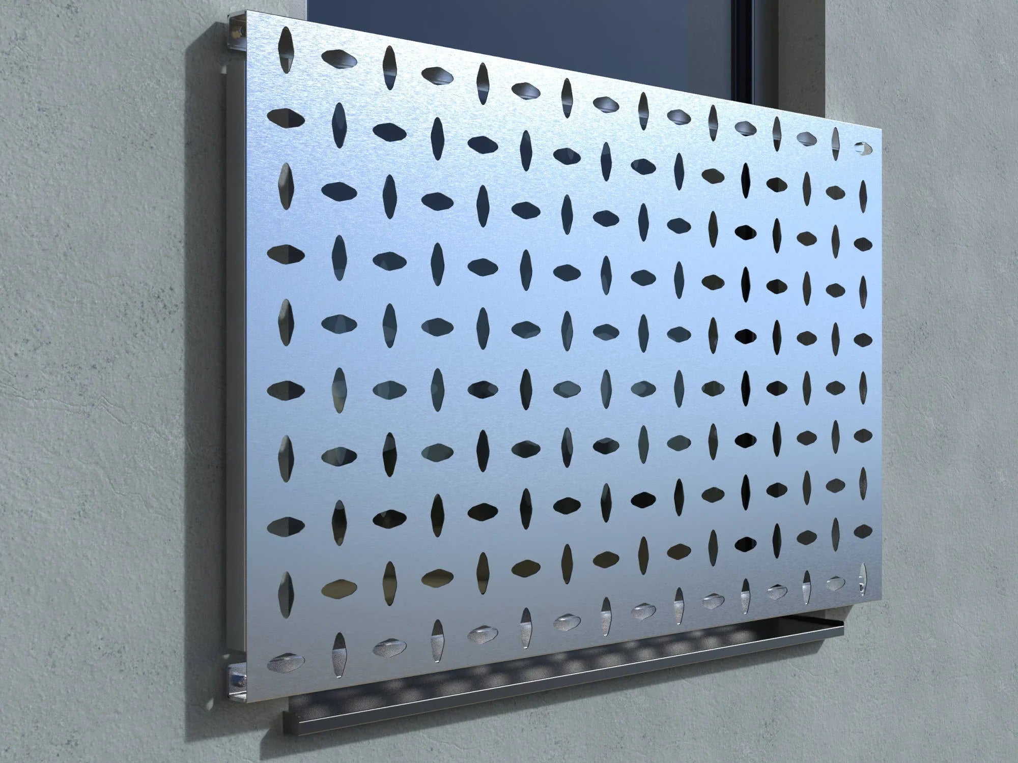 Französischer Balkon Modell Sevilla Edelstahl geschliffen BG