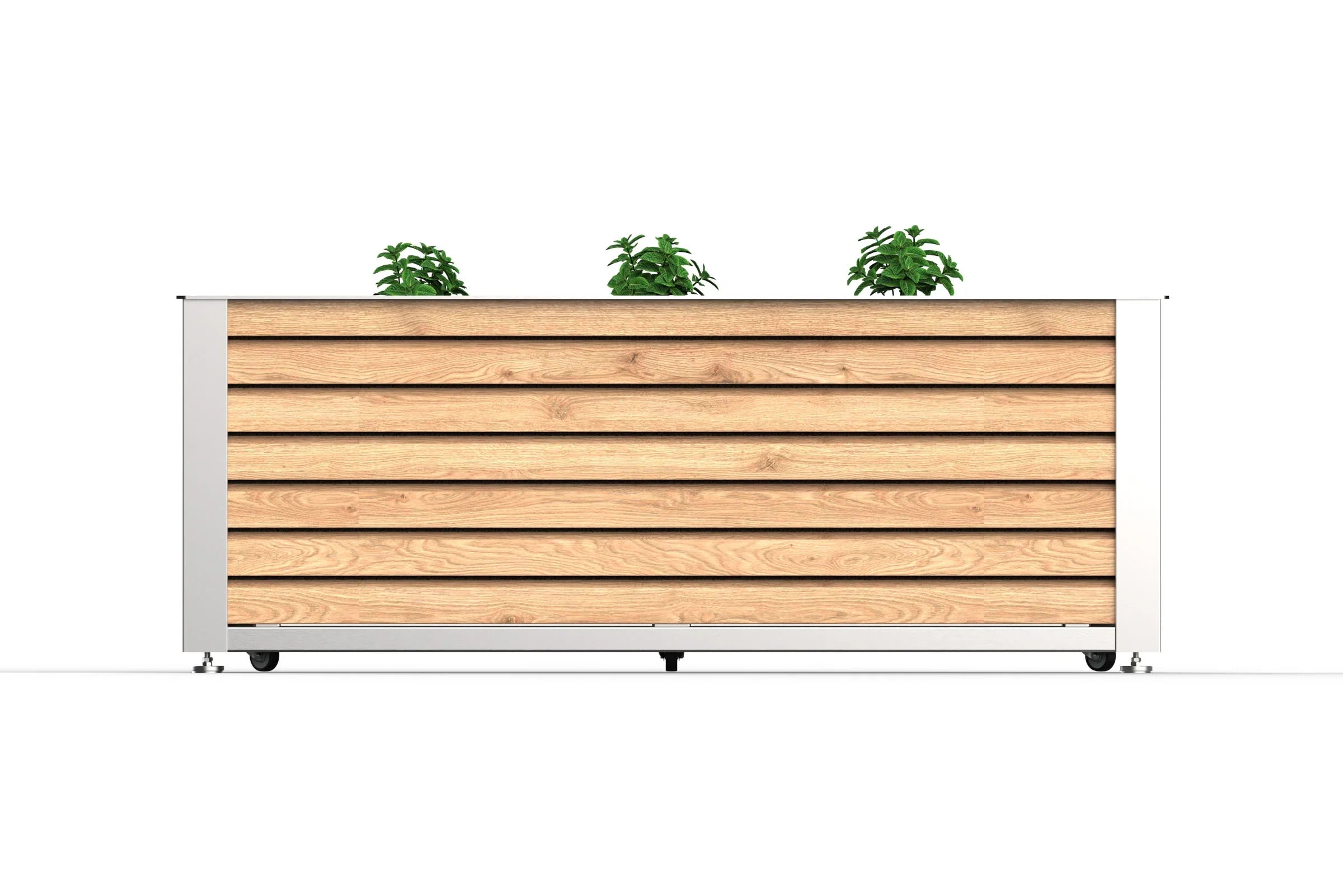 Hochbeet für Balkon Terrasse - Eckabdeckung Edelstahl