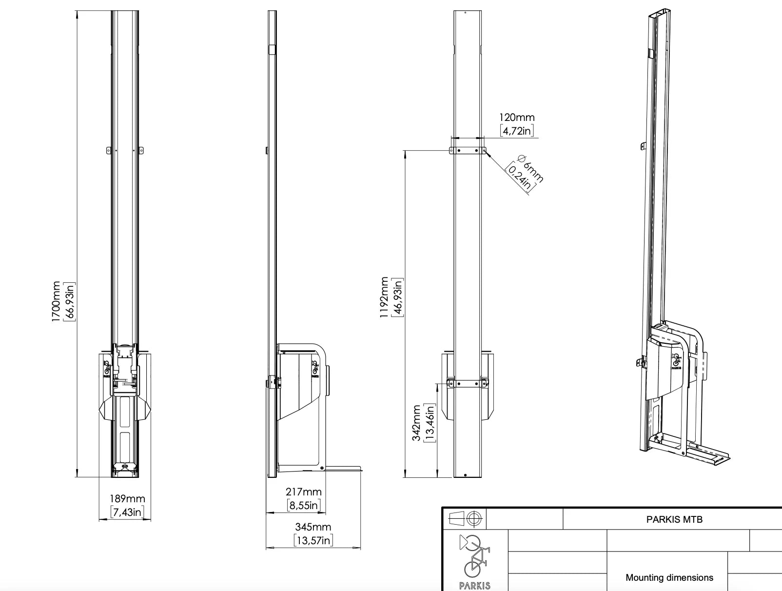 E-Bike Fahrrad Wandhalterung Fahrradlift vertikal Kundenbild PARKIS MTB