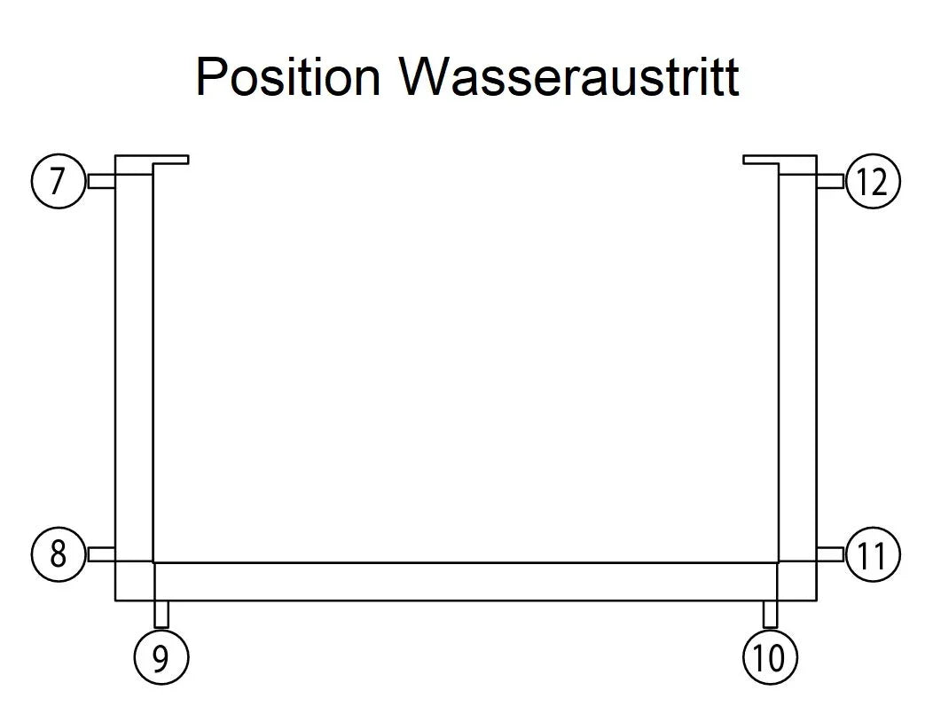 Vordach Topas 1 VSG Glas - ein Feld