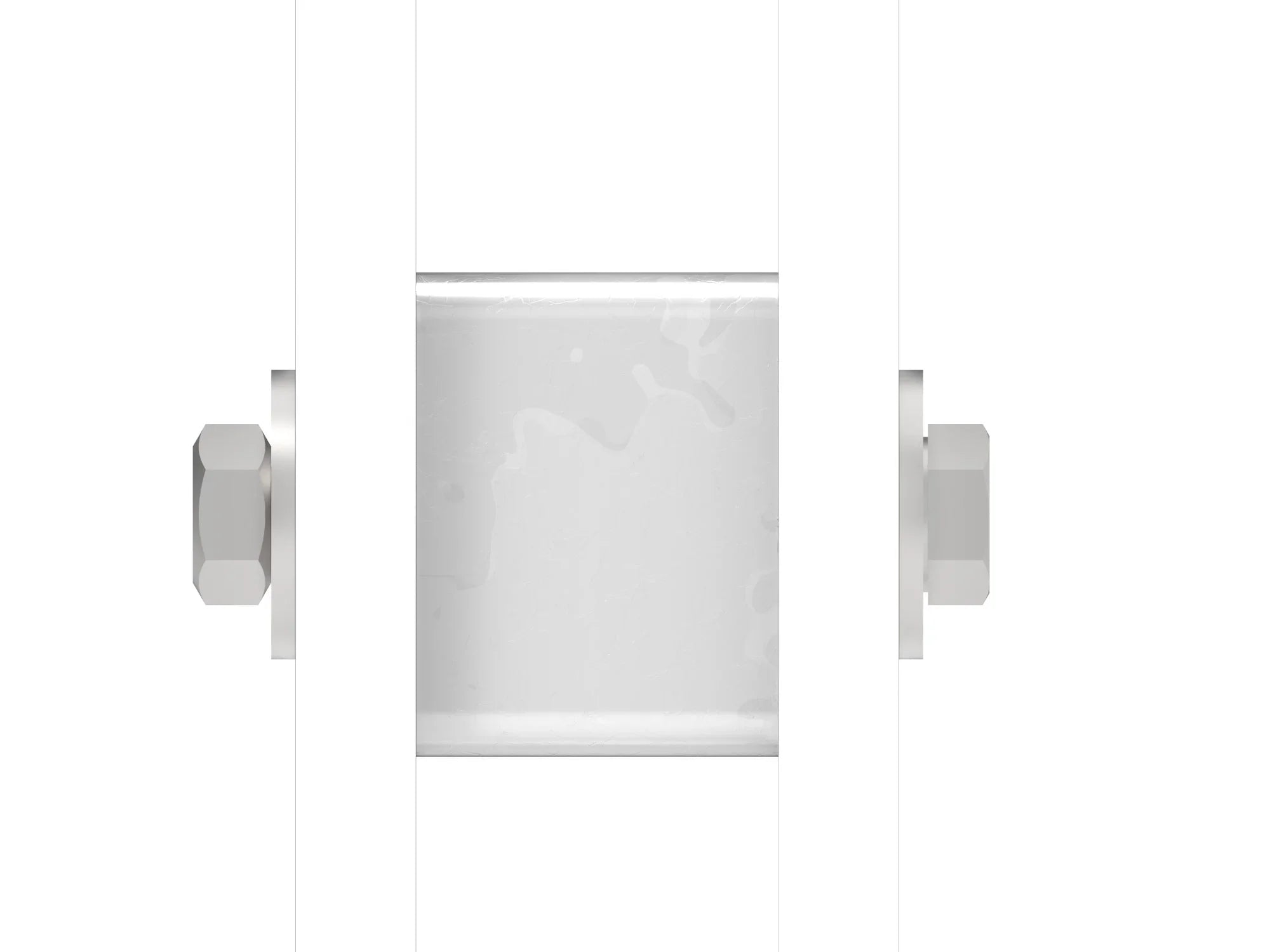 Verzinkter Zaunverbinder Modell Simple aus Metall mit Schraubverbindung, Nahaufnahme