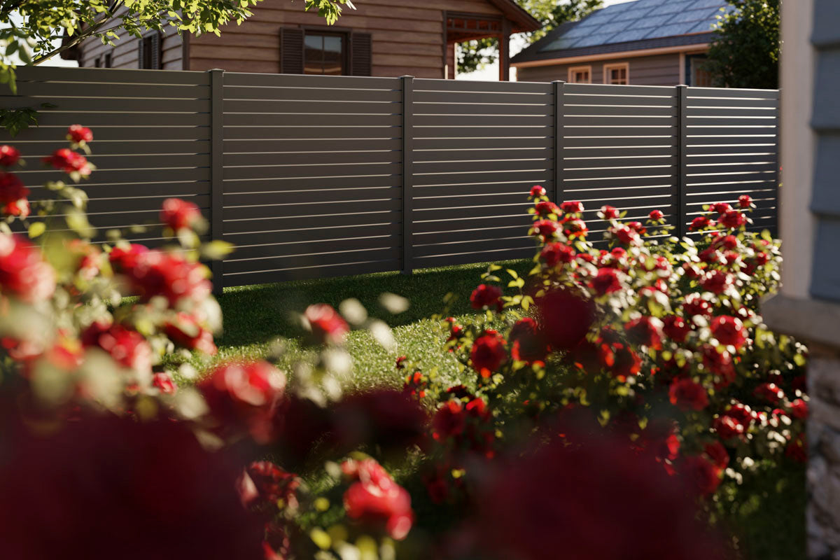 Aluminium-Steckzaun VIDUAL pure 100, im Garten