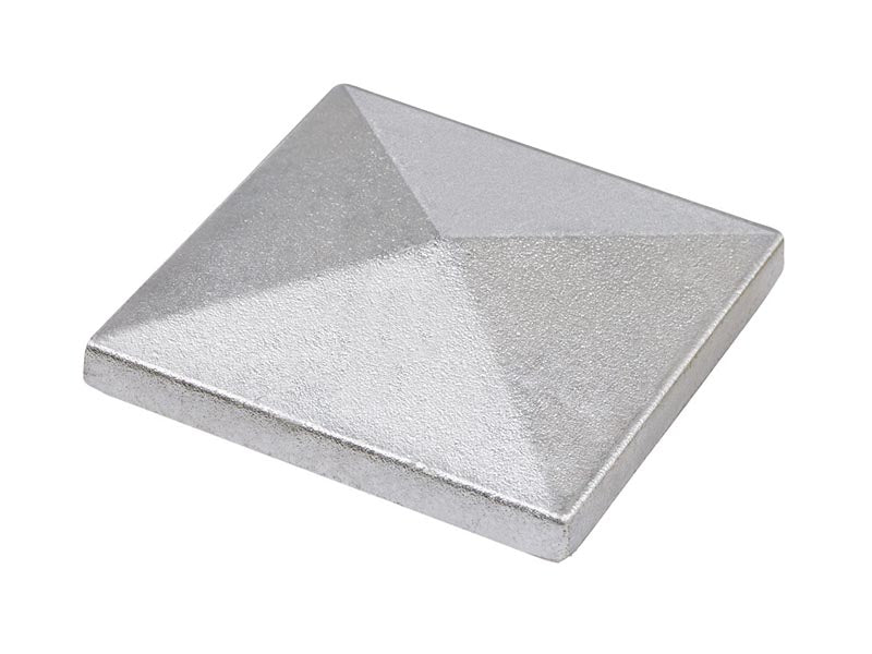 Aluminiumkappe für Torpfosten 80 x 80 mm, Alu natur optisch verzinkt