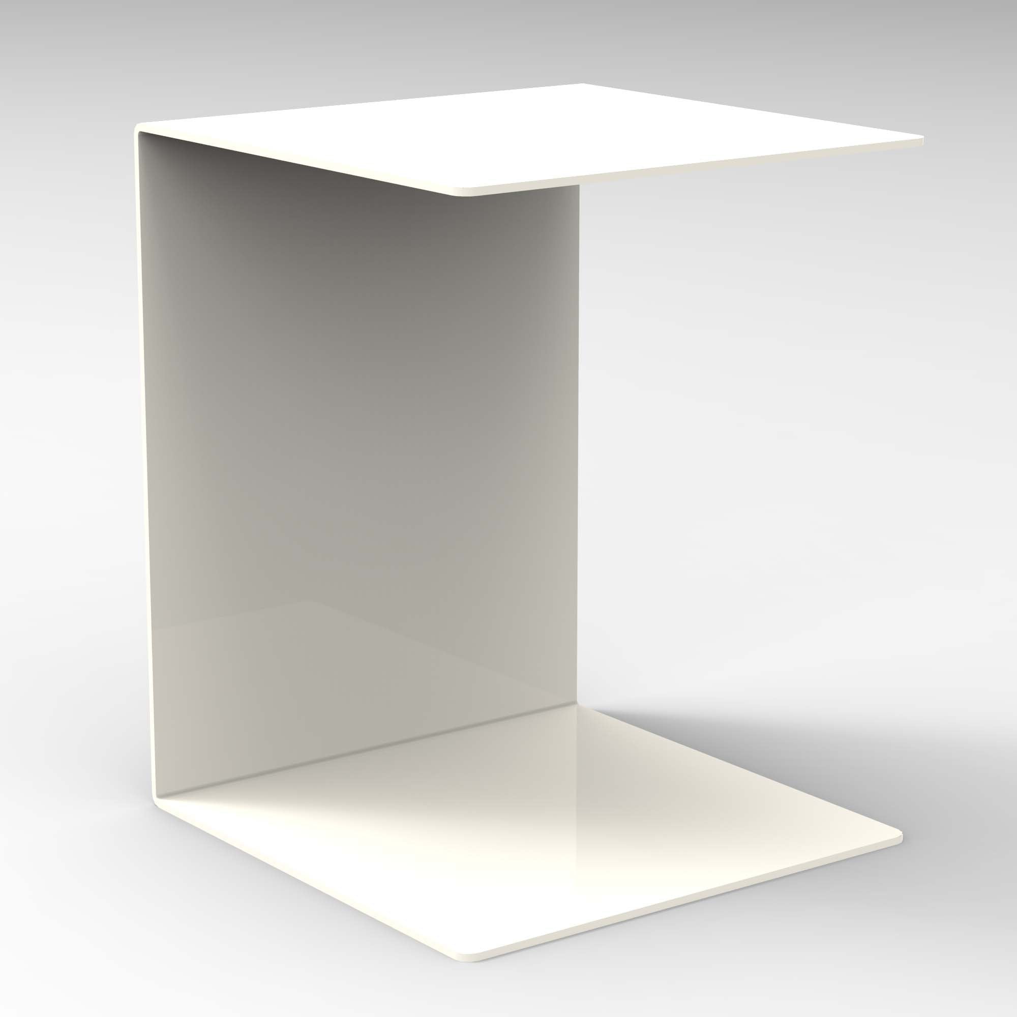 EVOC 01 Beistelltisch aus Stahl, schwarz, im Wohnzimmer, Made in Germany