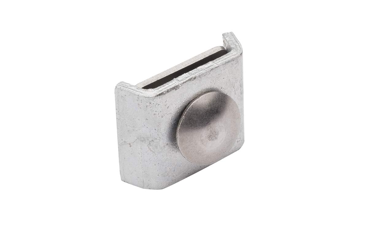 Eck-Verbinder flach 40 x 30 x 3 mm für Doppelstabmatten, feuerverzinkt