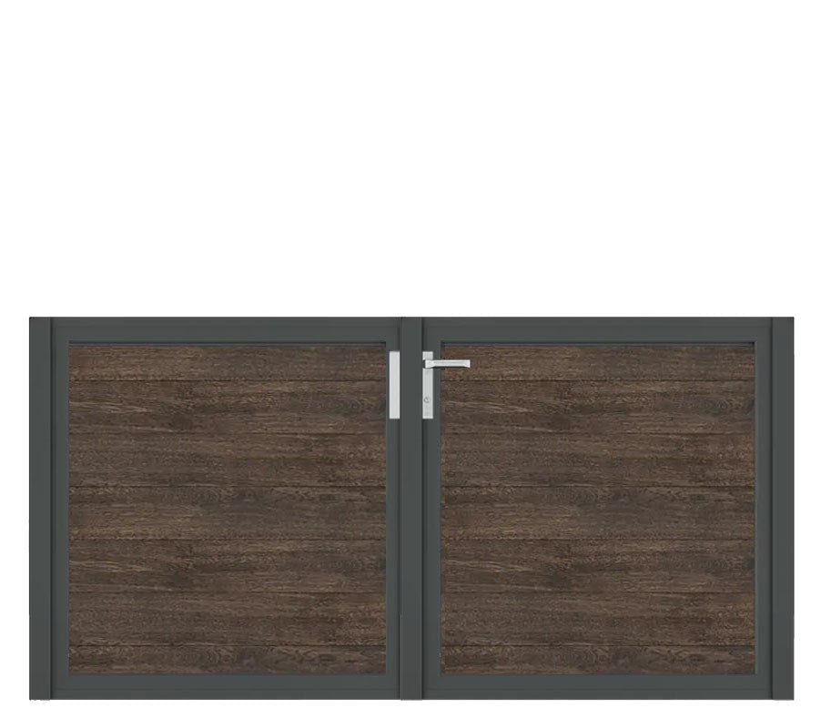 Einfahrtstor VIDUAL swing snap 140, Dark Oak
