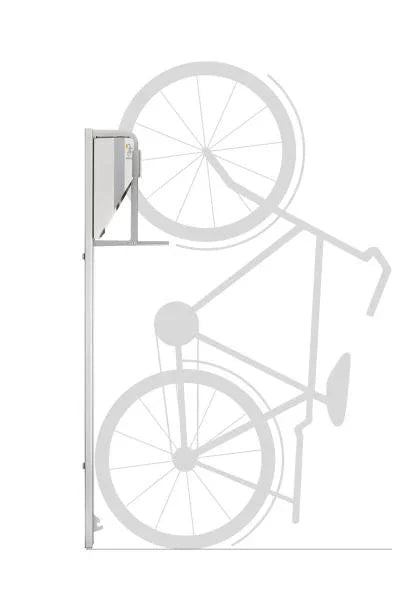 Vertikale Fahrrad-Wandhalterung aus Metall für platzsparende Fahrradaufbewahrung