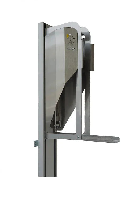 E-Bike Fahrrad Wandhalterung Fahrradlift vertikal PARKIS STAINLESS STEEL Detail 1