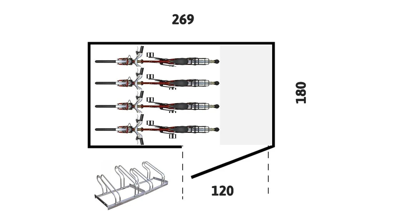 Bicycle House Trash Can House Stainless Steel size 1