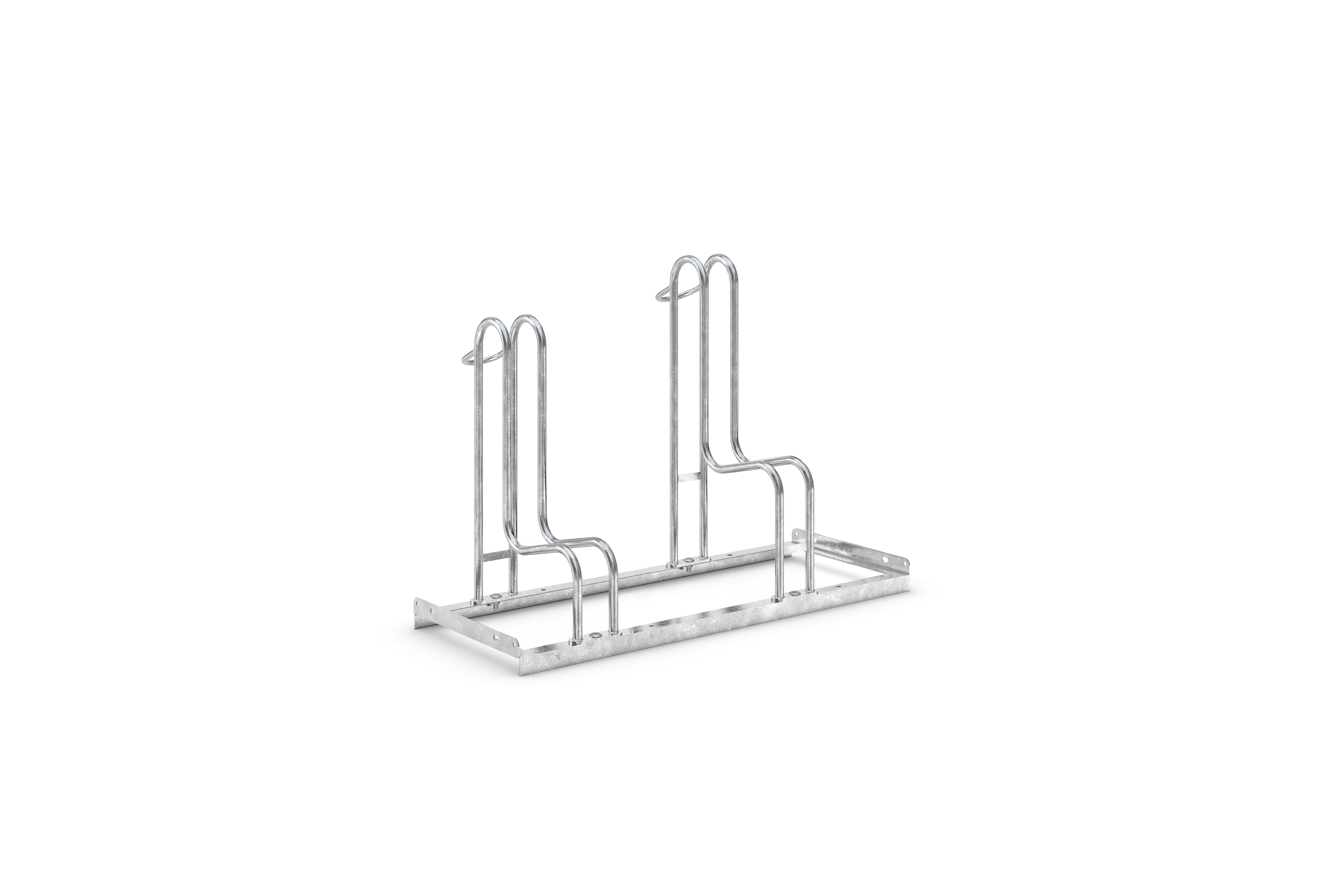 Fahrradständer Standparker 4052 XBR aus feuerverzinktem Stahl, 2 Einstellplätze, 500 mm Radabstand für E-Bikes