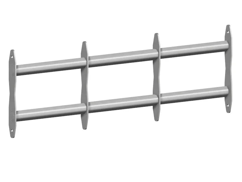 Ausziehbares Fenstergitter aus Metall mit drei Querstreben, Sicherheitsgitter für Fenster
