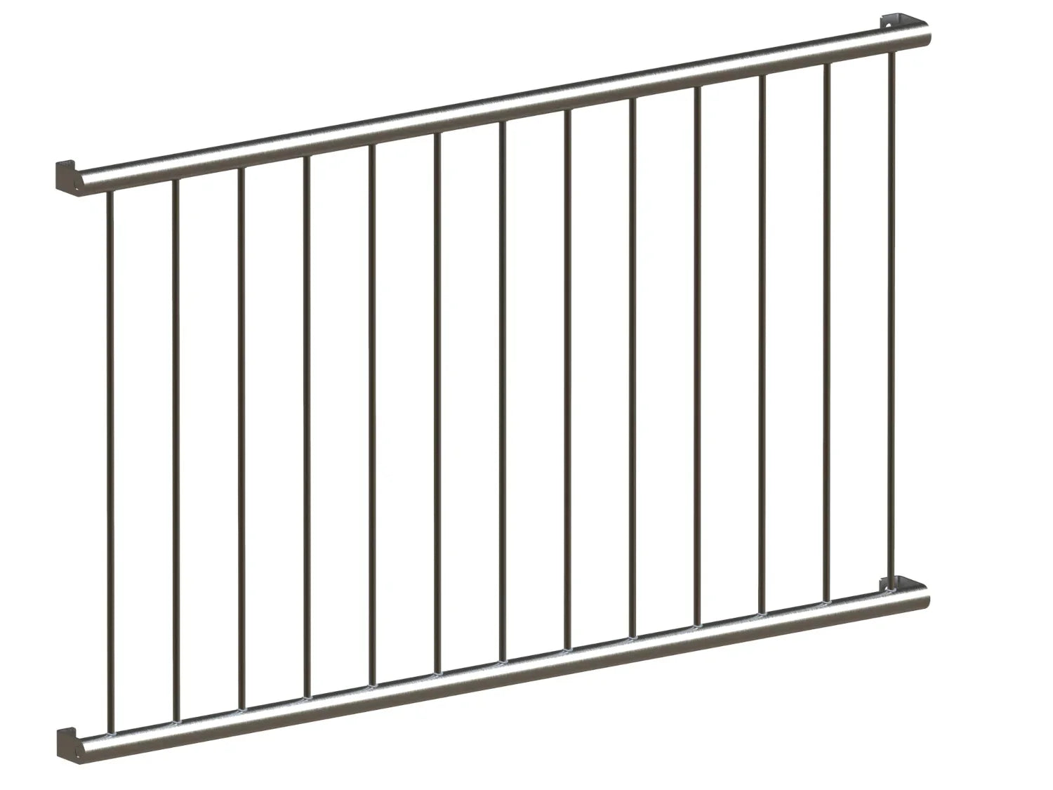 Fenstergitter aus Edelstahl für französischen Balkon, schlichtes Stecksystem, modern