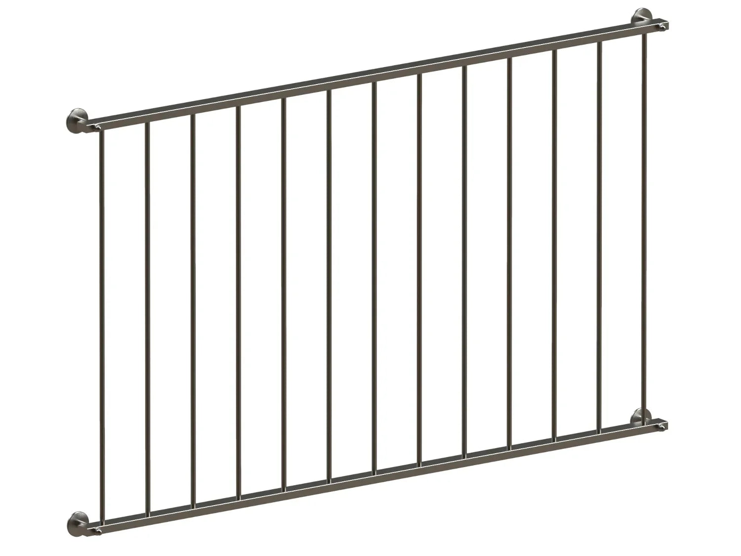 Französischer Balkon Basic 2 Edelstahl vorgesetzt Detail