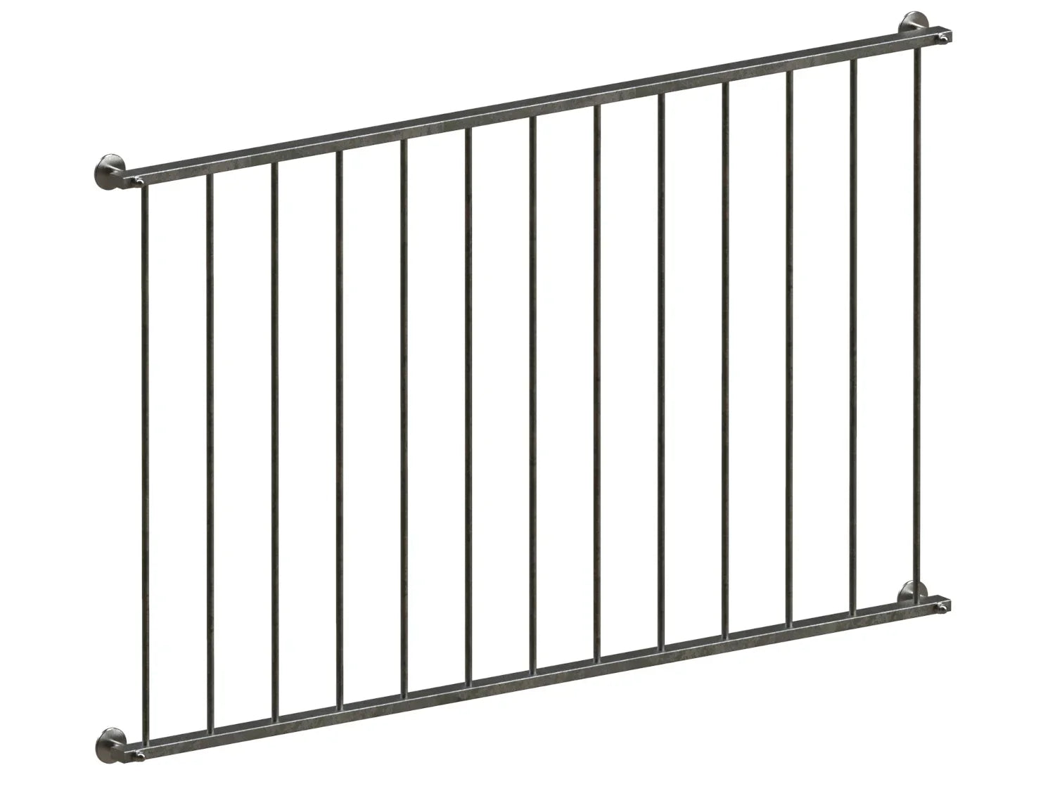 Französischer Balkon Basic2 verzinkt vorgesetzt Detail