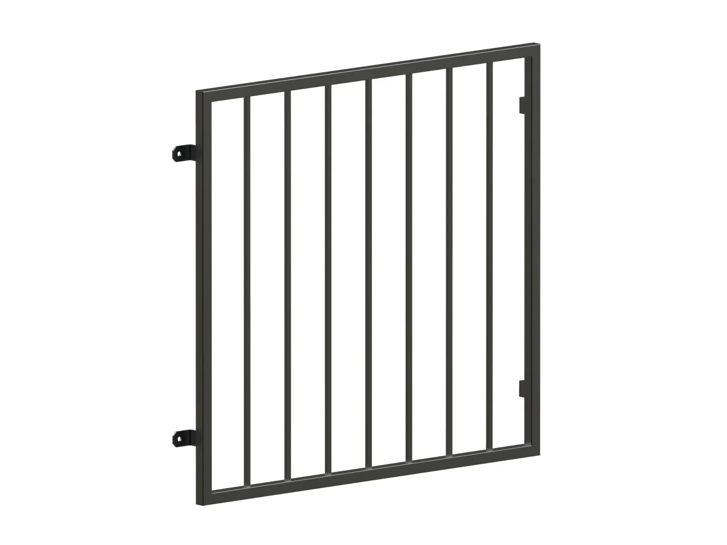 Fenstergitter Modell Turin pulverbeschichtet vorgesetzt Detail