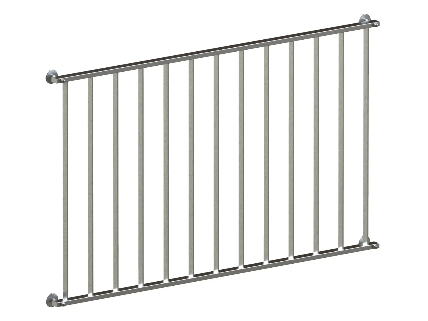 Französischer Balkon Basic 3 Edelstahl vorgesetzt Detail