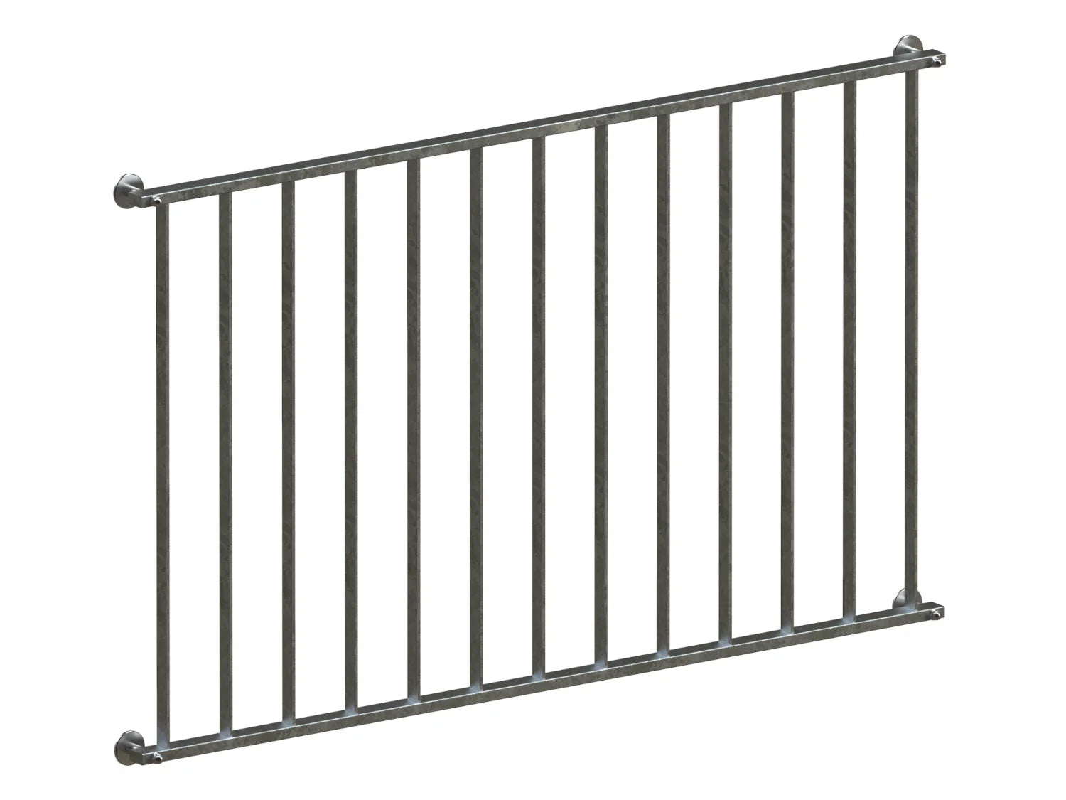 Französischer Balkon Basic 3 verzinkt vorgesetzt Detail