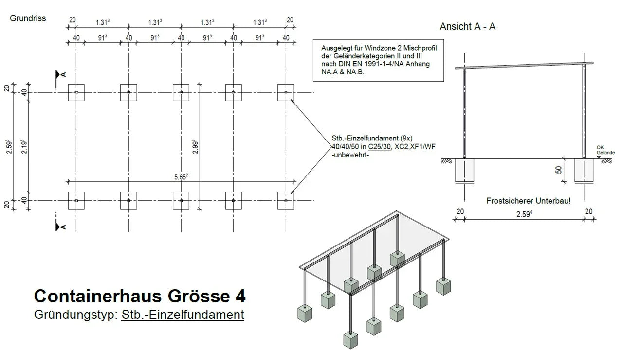 Fahrradhaus Mülltonnenhaus Edelstahl Gr.4