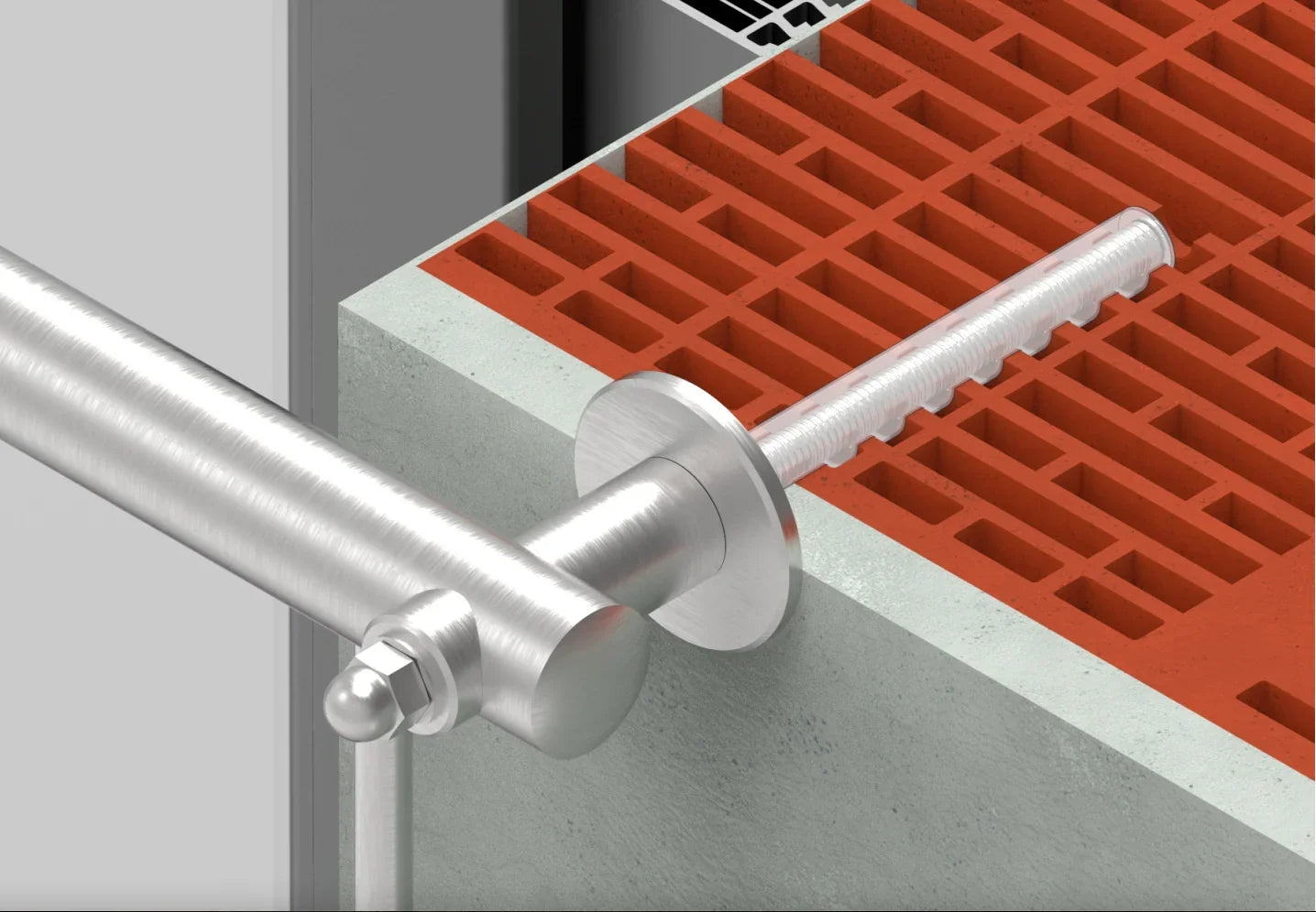 Montageset Geländer für Mauerwerk