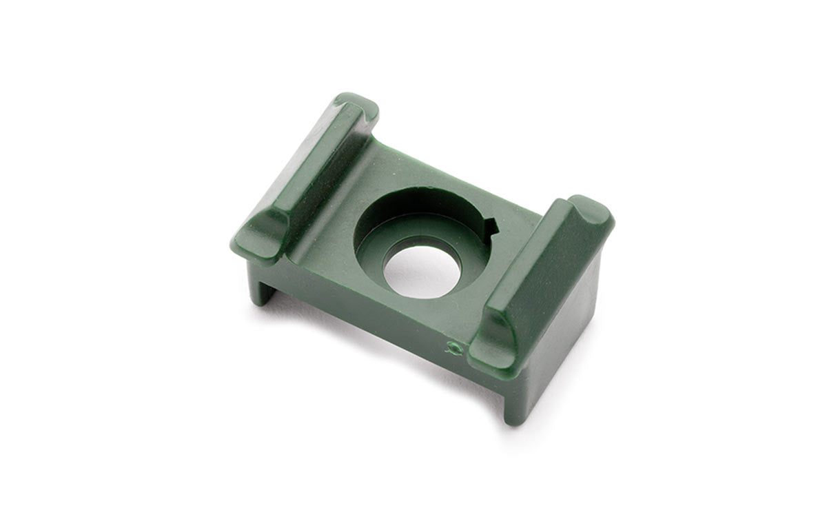 Klammer Doppelsteg mit Nut in Moosgrün RAL 6005