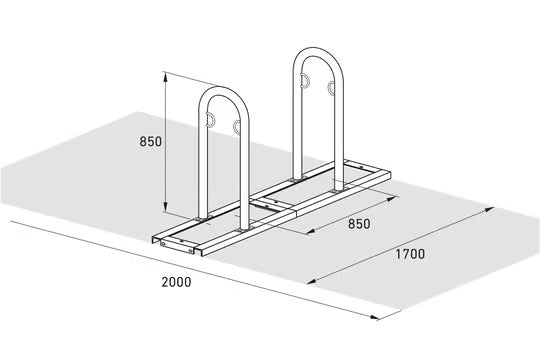 Bicycle stand - Bicycle leaning system TRACK