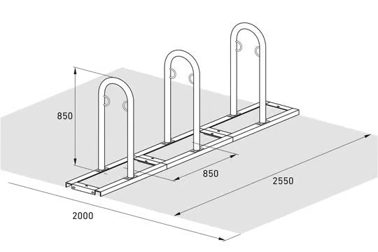 Bicycle stand - Bicycle leaning system TRACK