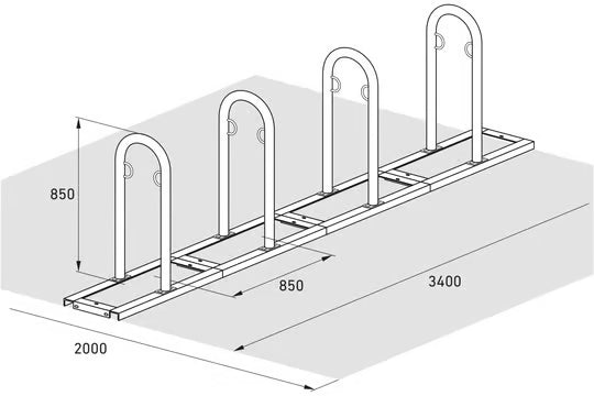 Bicycle stand - Bicycle leaning system TRACK