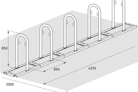 Bicycle stand - Bicycle leaning system TRACK