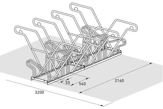 Bicycle Lean-to Rack 2600/2600 XBF