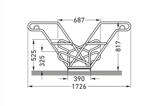 Bicycle Lean-to Rack 2600/2600 XBF