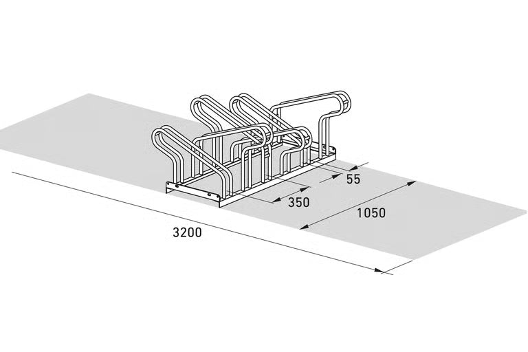 Bicycle Stand 1000 welded, galvanized