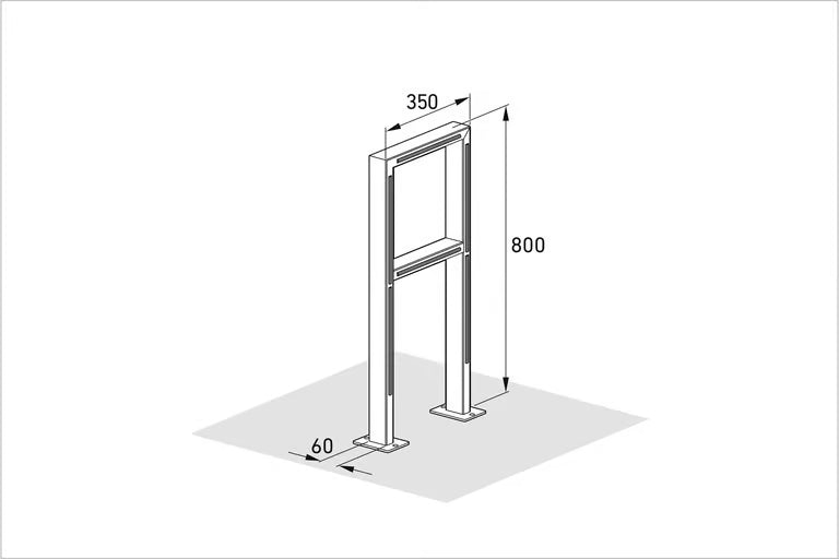 Bicycle Lean Rail 9331 E - Stainless Steel