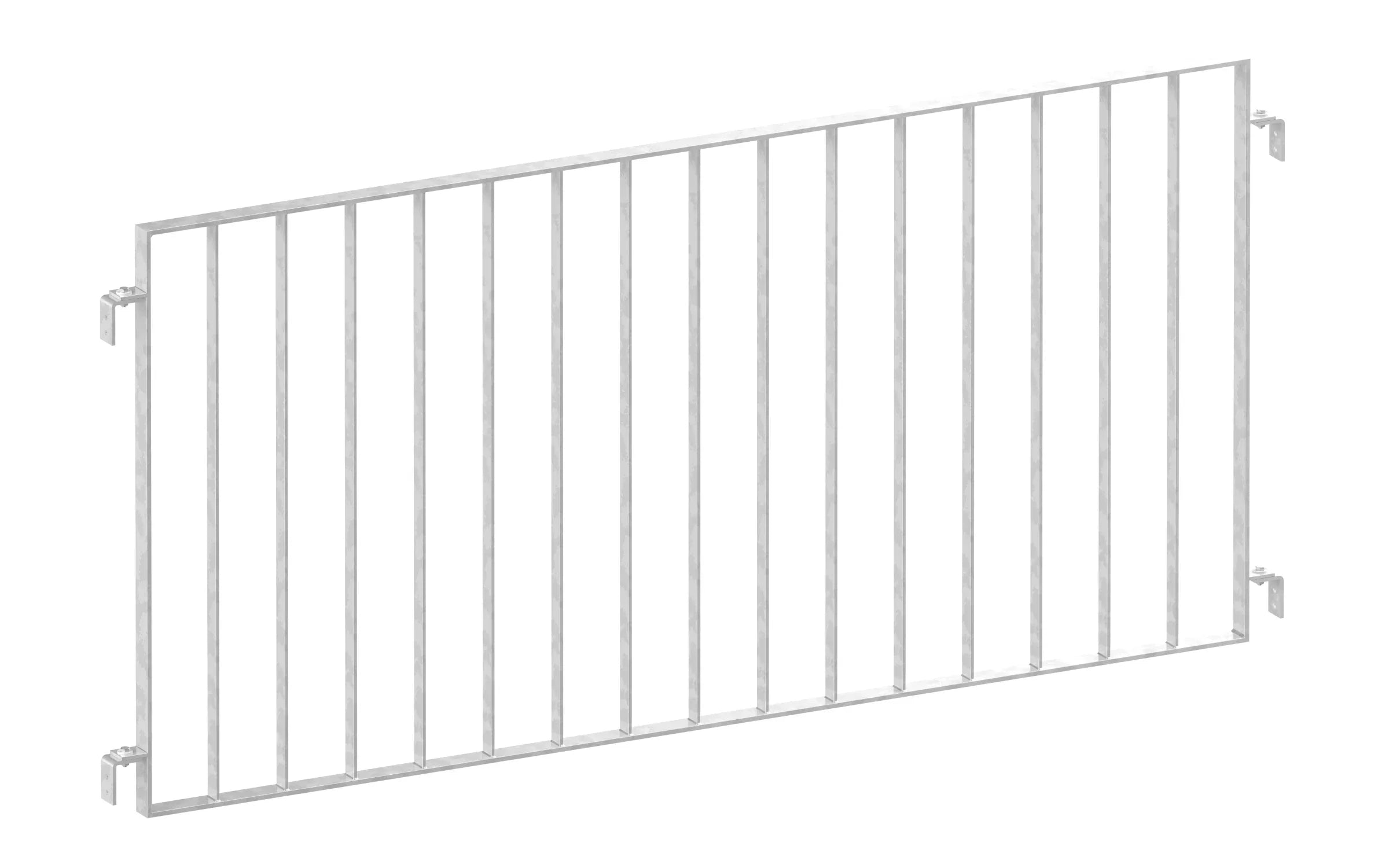 Metall Zaun, Geländer Basic 2 verzinkt aufgedübelt