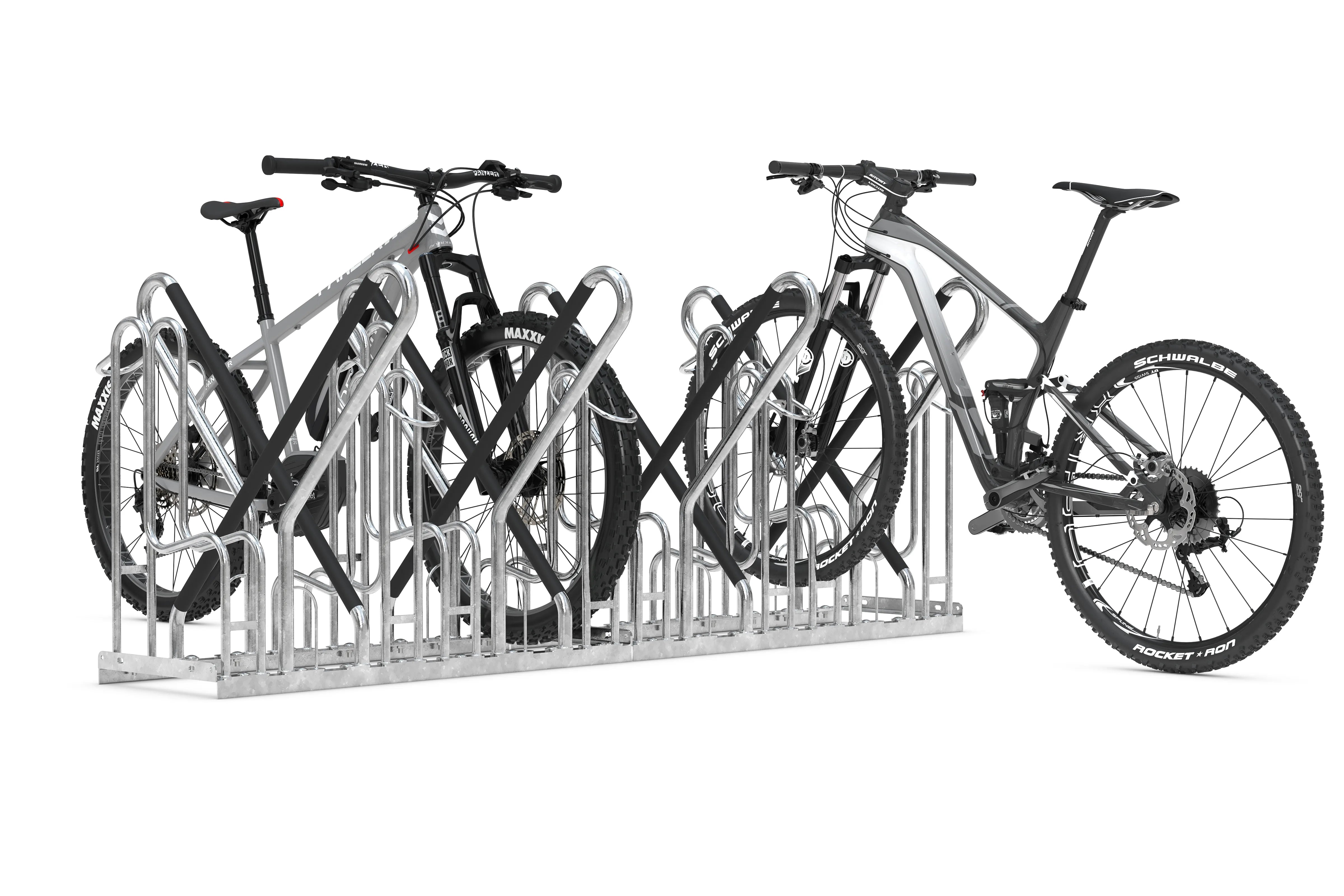 Stahl Fahrradständer für mehrere Fahrräder, sicherer Fahrradparkplatz, modern, robust