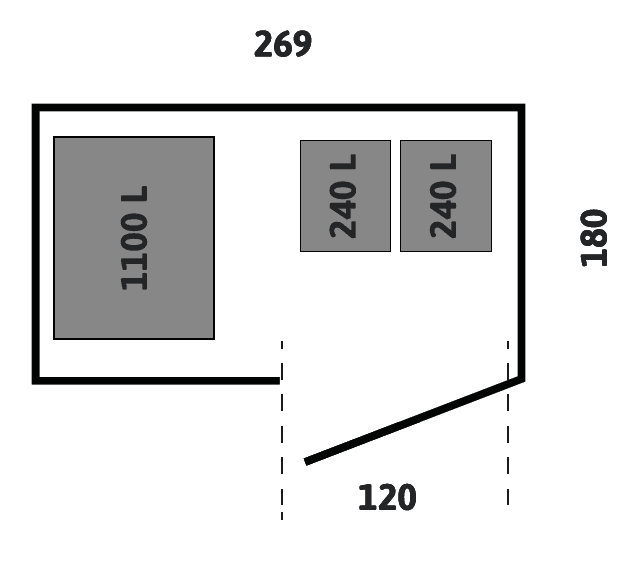Bicycle House Trash Can House Stainless Steel size 1