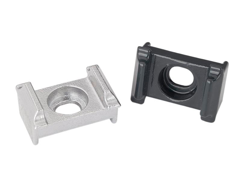 Pfostenböckchen Klammer Doppelsteg aus Aluminium und Kunststoff