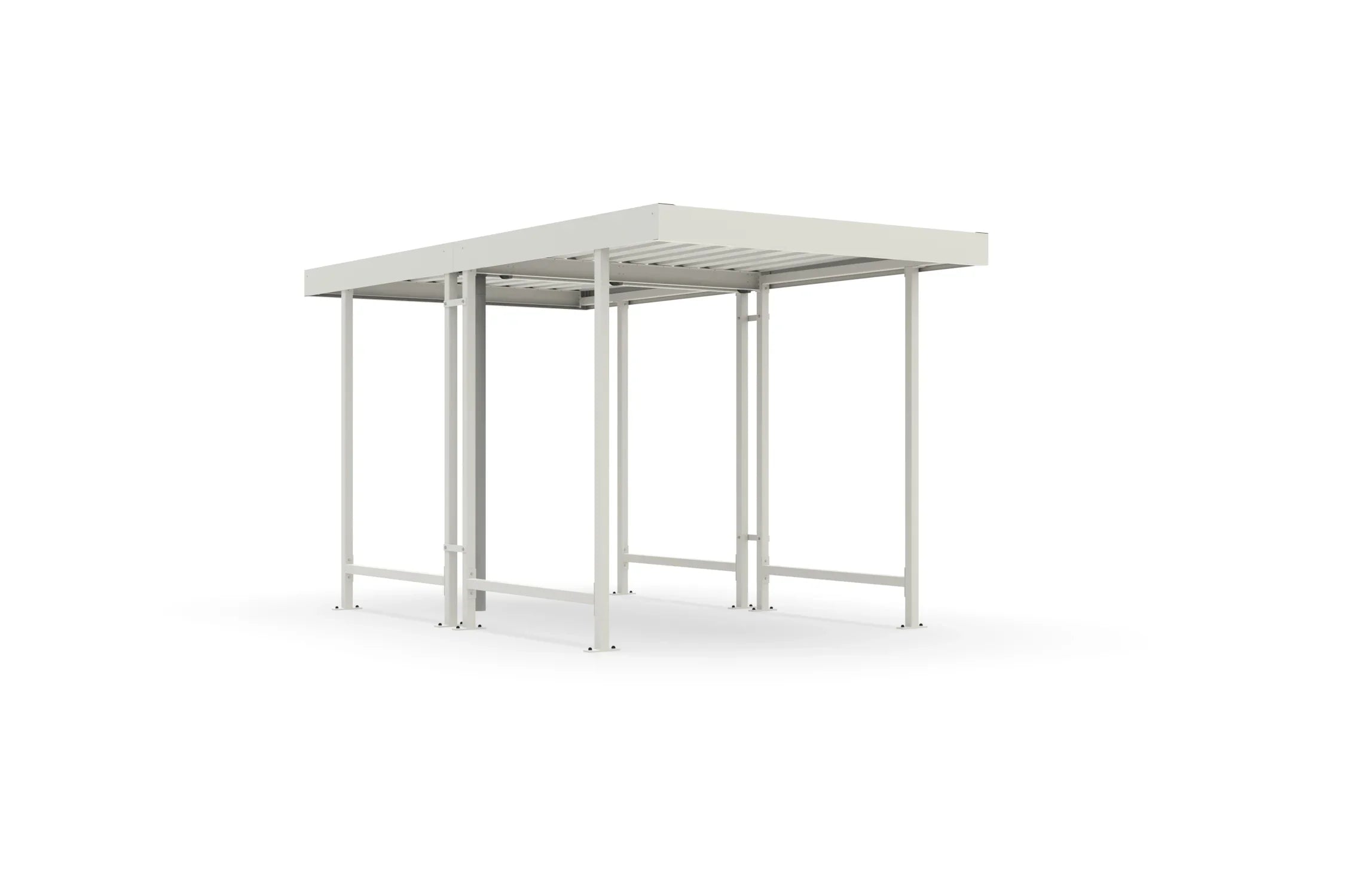 Metall Raucherunterstand Überdachung freistehend, modern, pulverbeschichtet RAL 9002