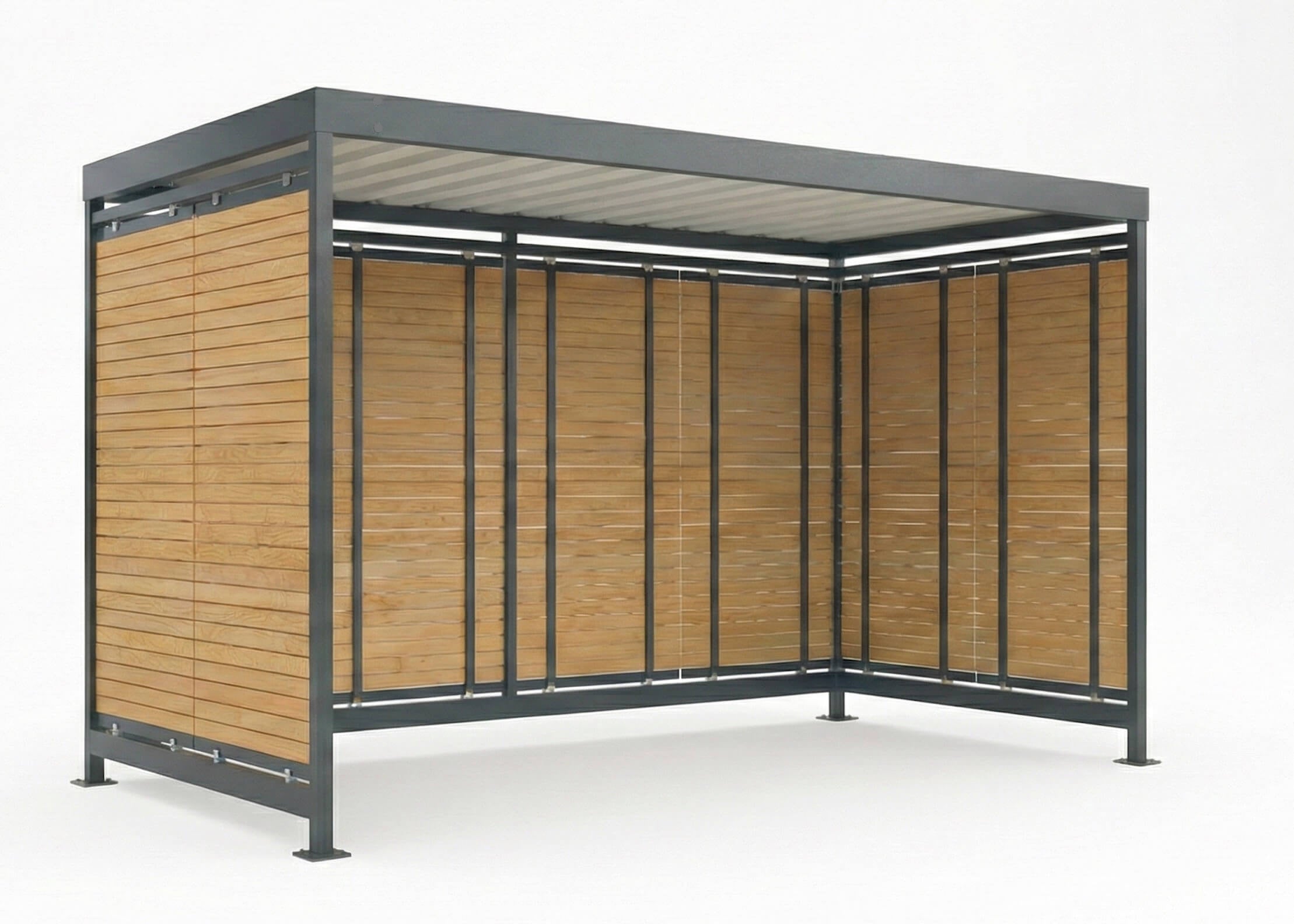 Überdachung Kön mit Holzverkleidung