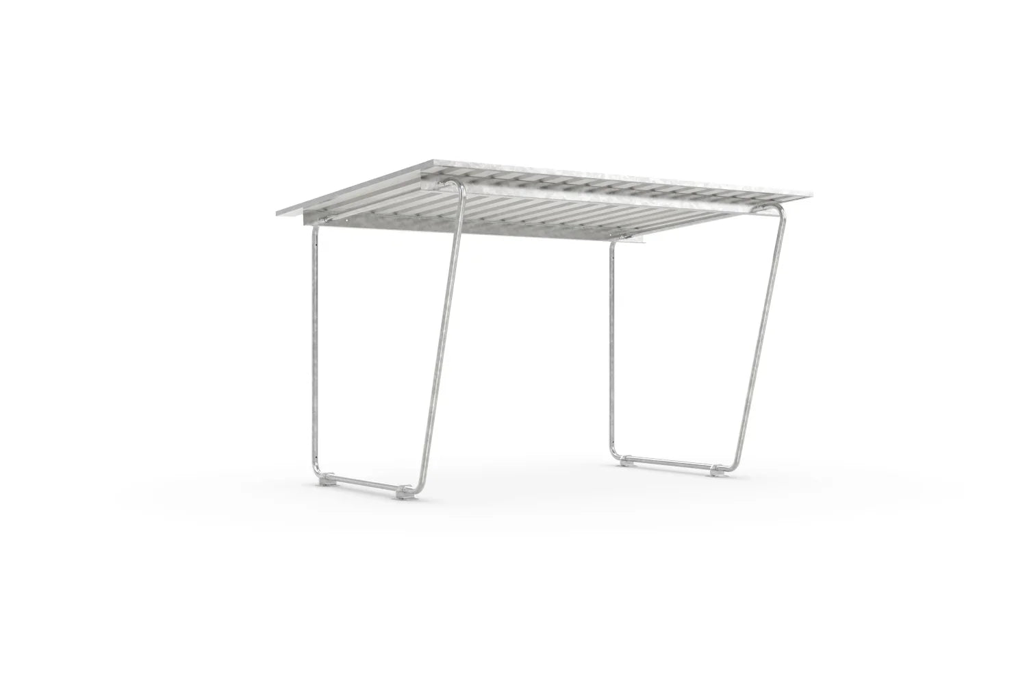 Stabile Metall Unterstand Überdachung mit Flachdach, freistehend, für Garten oder Gewerbe