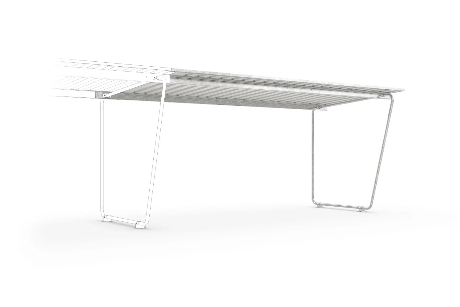 Metall Unterstand Überdachung freistehend, modern, robust, ideal als Wetterschutz