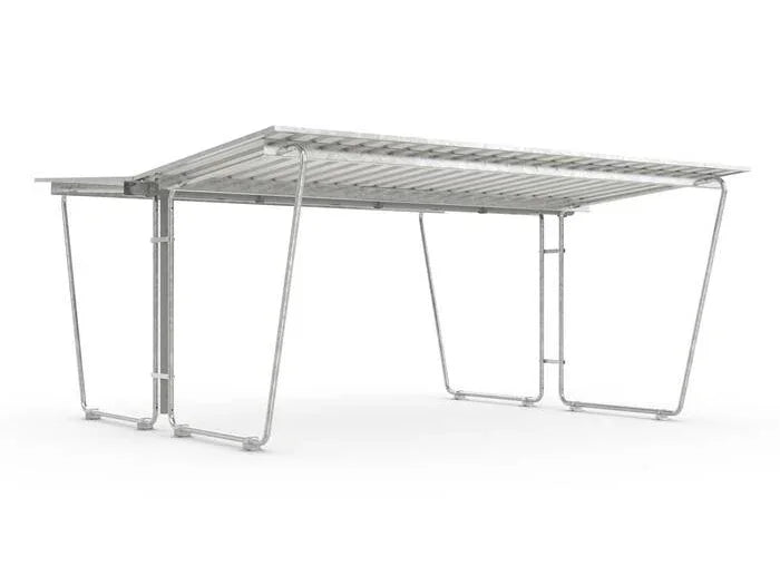 Metall Unterstand Überdachung freistehend, robustes Dach für Garten oder Carport