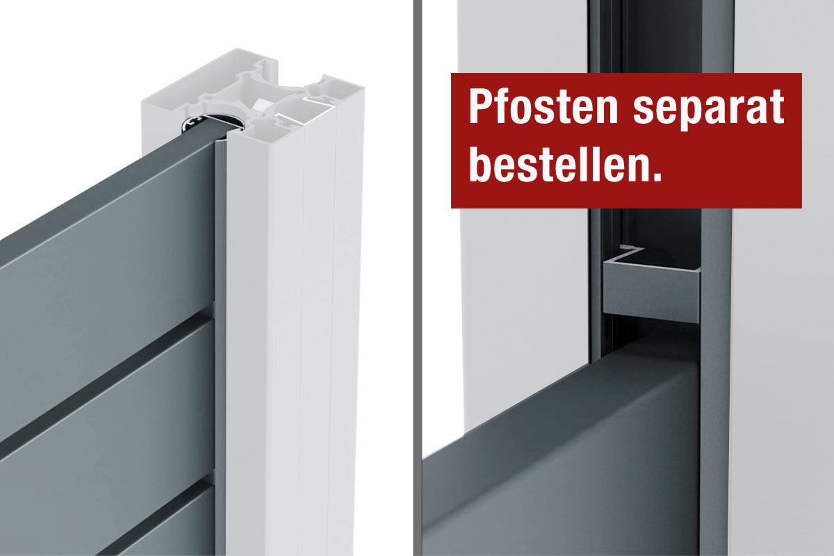 VIDUAL line 150 Füllung, Aufbau aus Pfosten und Feldern