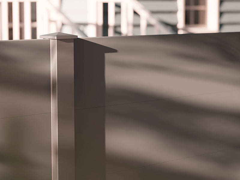 VIDUAL Mittelpfosten 90 x 90 mm zum Einbetonieren, Pfostenprofil
