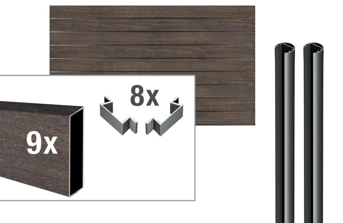 VIDUAL pure 100 Füllung-Set, Dark Oak