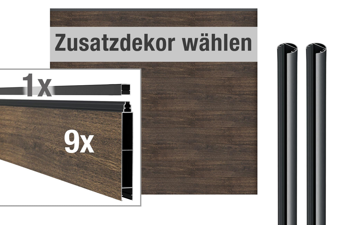 VIDUAL snap 140 Füllung-Set für Zusatzdekore, Dark Oak