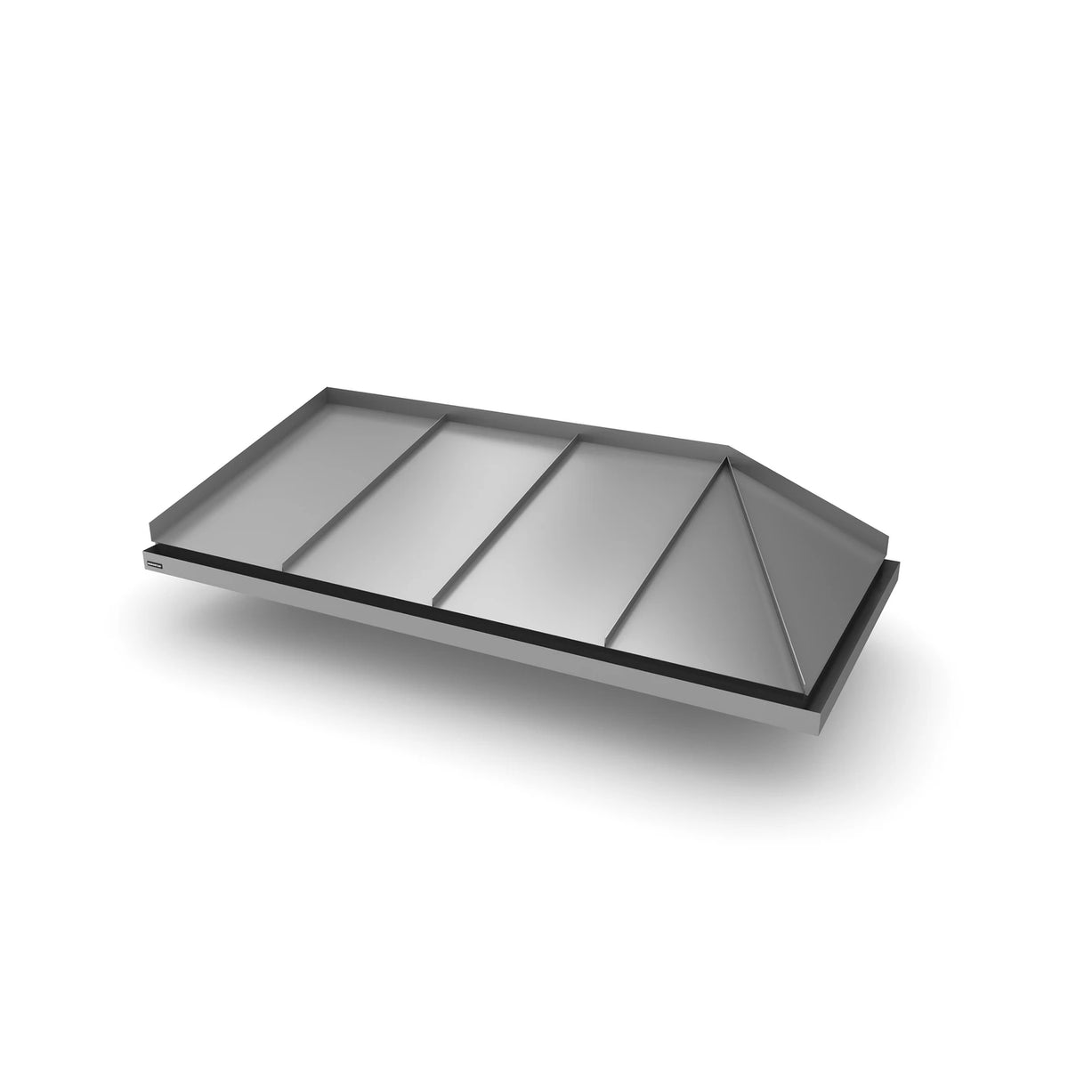 Vordach Amberg 2 2050 × 1155 mm, Aluminiumdach Dunkles Silbermetallic RAL 9007